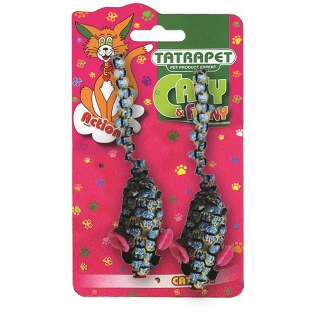 Іграшка Tatrapet Caty funny для котів, мишки, тканина, 4.5 см