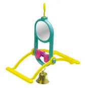 Іграшка Tatrapet Dodo для птахів, гойдалка з дзеркалом, 12×5.5×16.5 см