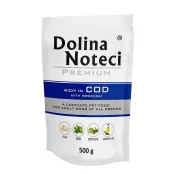 Вологий корм Dolina Noteci Premium для собак, з тріскою та броколі, 500 г