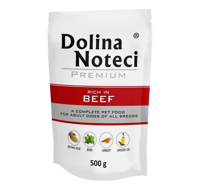 Вологий корм Dolina Noteci Premium для собак, з яловичиною, 500 г