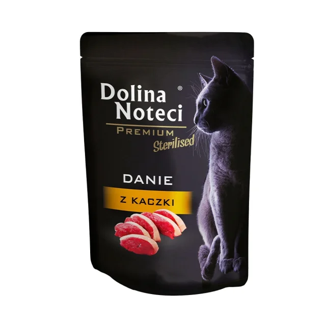 Влажный корм Dolina Noteci Danie для стерилизованных кошек, с уткой, 85 г