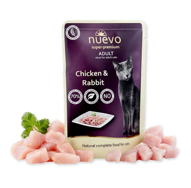 Влажный корм NUEVO ADULT для кошек, курица и кролик, 85 г