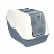 Туалет MDS NETTA CLOSE для котів, бокс з фільтром, темно-синій, 51×39×40 см