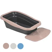 Туалет MDS NELLA KIT для котів, з рамкою і килимком, 58×37.5×18 см