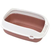 Туалет MDS BETA SMALL для котів, з рамкою, коричневий, 43×31×16 см