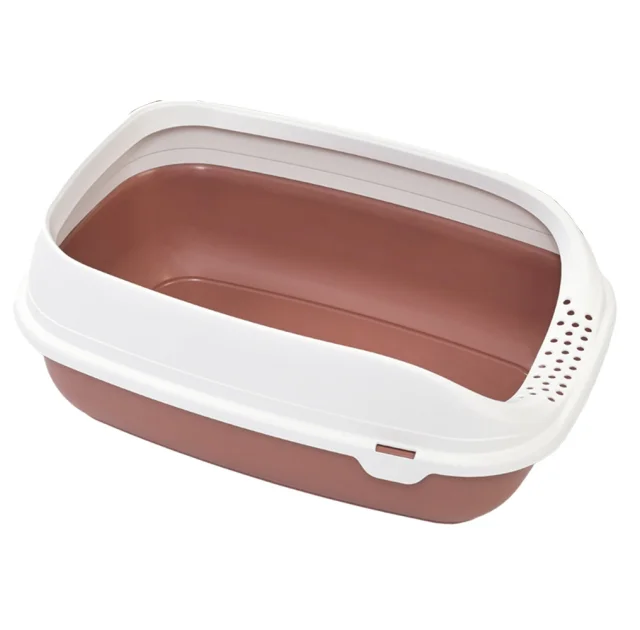 Туалет MDS BETA SMALL для котів, з рамкою, коричневий, 43×31×16 см
