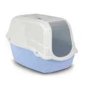 Туалет MDS ROMEO для котів, бокс з фільтром, світло-синій, 57×39×41 см