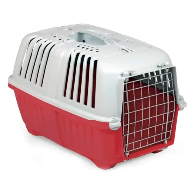 Переноска MPS PRATIKO 1 METAL RED для собак и кошек до 12 кг, красная, 48×31.5×33 см