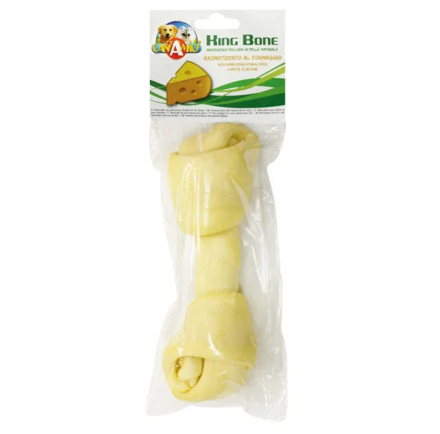 Кістка Croci King Bone Knotted Cheese для собак, жилована, вузлова, 15 см, 60 г, 1 шт