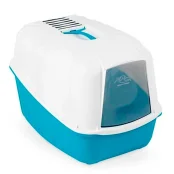 Туалет MPS KOMODA BLUE для котів, бокс з фільтром, блакитний, 54×39×40 см