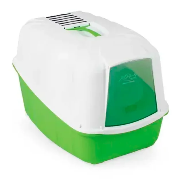 Туалет MPS KOMODA GREEN для котів, бокс з фільтром, зелений, 54×39×40 см