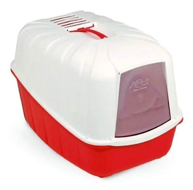 Туалет MPS KOMODA RED для котів, бокс з фільтром, червоний, 54×39×40 см