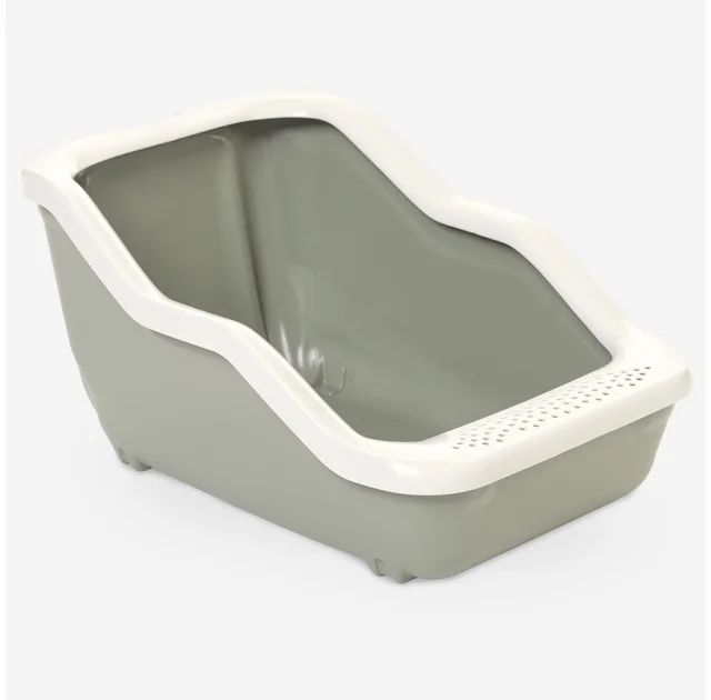 Туалет MPS NETTA OPEN LIGHT GREEN для кошек, с рамкой, светло-зелёный, 54×39×29 см