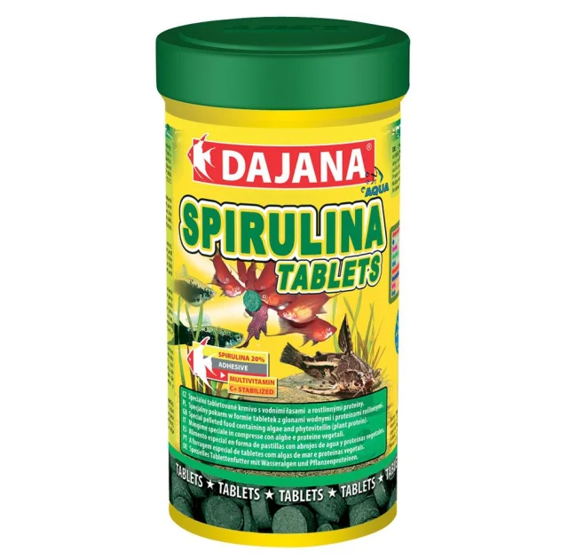 Корм Dajana SPIRULINA Tablets для всіх риб, зі спіруліною, в таблетках, 100 мл, 50 г