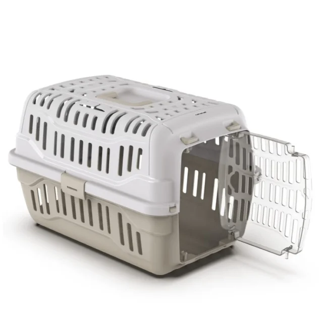 Переноска Georplast Spark для собак та котів, пластикова, бежева, 48.5×33.5×31 см