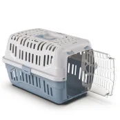 Переноска Georplast Spark для собак та котів, пластикова, блакитна, 48.5×33.5×31 см