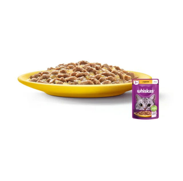 Влажный корм Whiskas для котов, с курицей в желе, 85 г