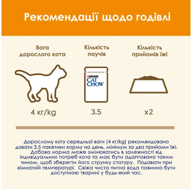 Вологий корм Purina Cat Chow Adult для котів, з ягням і зеленою квасолею, 85 г
