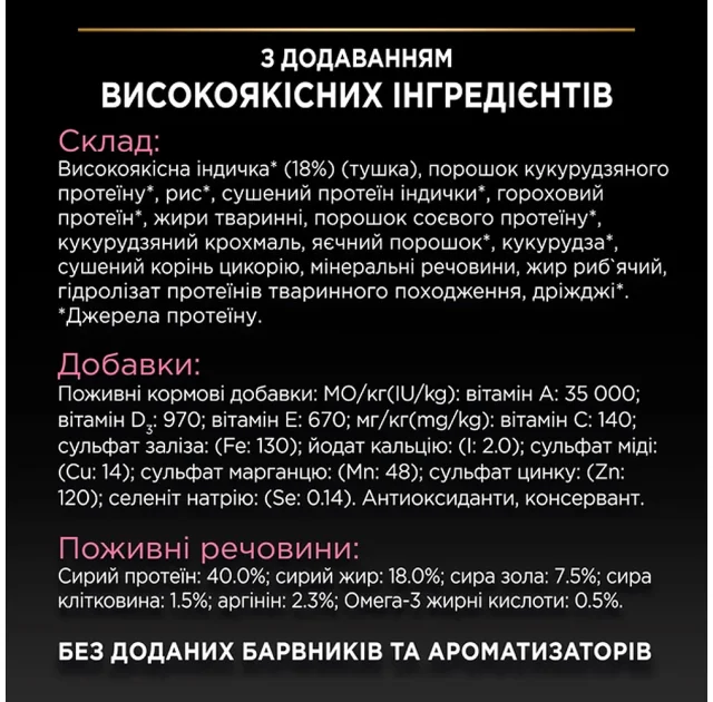Сухой корм Purina Pro Plan Cat Delicate Turkey для кошек с чувствительным пищеварением, с индейкой, 10 кг