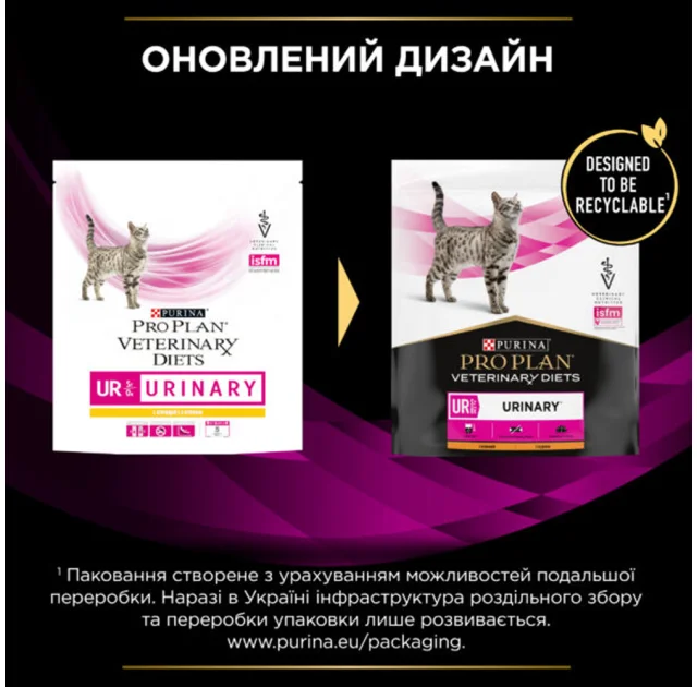 Сухой корм Purina Pro Plan Veterinary Diets Urinary для кошек с мочекаменной болезнью, 350 г