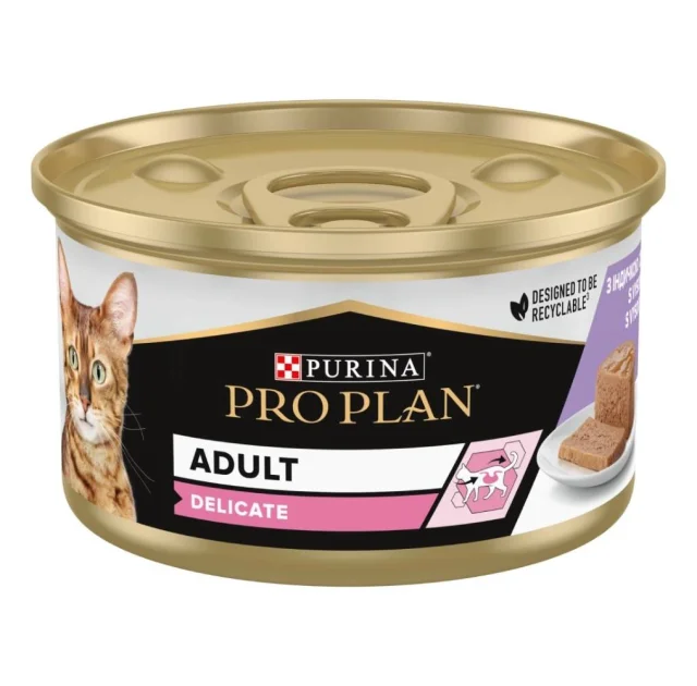 Влажный корм Purina Pro Plan Delicate для кошек с чувствительным пищеварением, с индейкой, 85 г