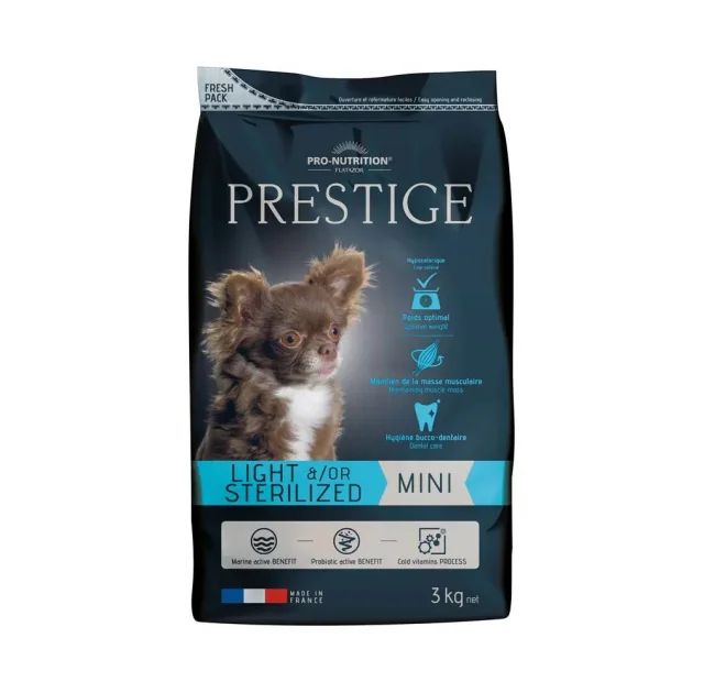 Сухий корм Pro-Nutrition Flatazor Prestige Mini Light Sterilised для стерилізованих собак малих порід, 3 кг