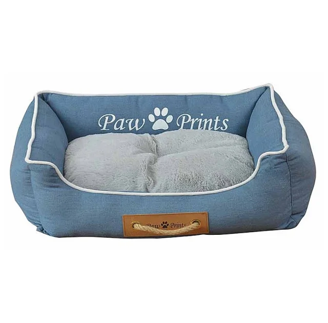 Лежак Animall Nena для собак и кошек, с ручкой-веревкой, размер S, 44×34×15 см, голубой