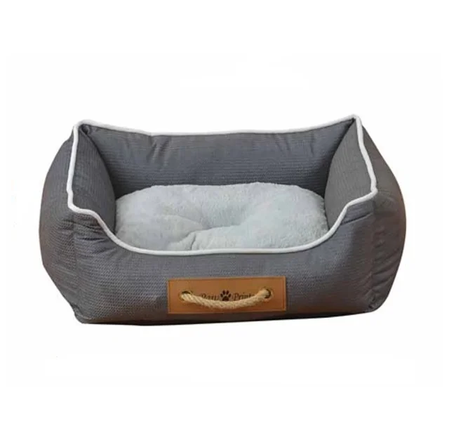 Лежак Animall Nena для собак и кошек, с ручкой-веревкой, размер XL, 73×59×18 см, серый