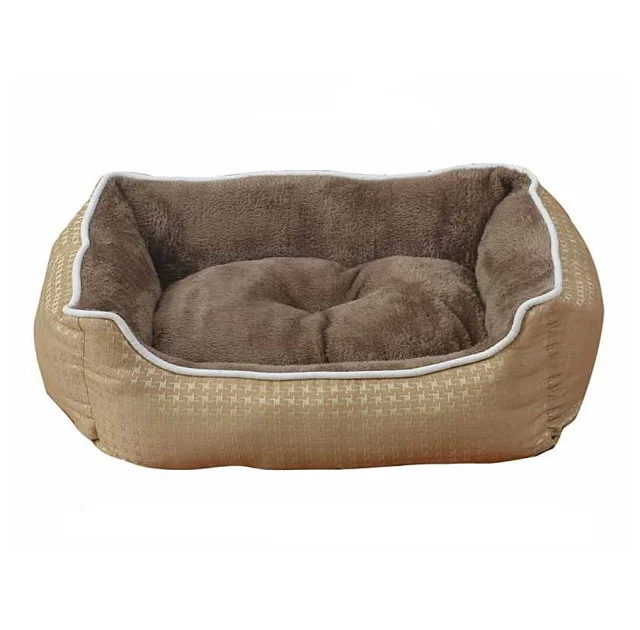 Лежак Animall Nena Star для собак і котів, з малюнком, розмір L 62×50×17 см, брауні