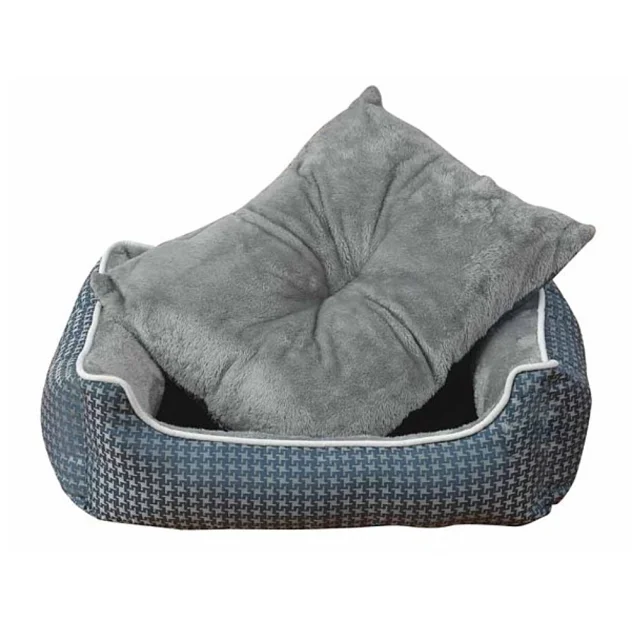 Лежак Animall Nena Star для собак і котів, з малюнком, розмір XL, 84×66×19 см, сірий