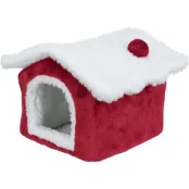 Лежак-пещера Trixie Cuddly Cave для грызунов, 23×18×24 см, красный/белый