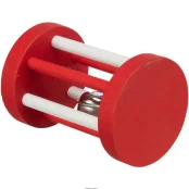 Игрушка Trixie Playing Roll для грызунов, рождественское колесо-барабан, с колокольчиком, дерево, 5×7 см