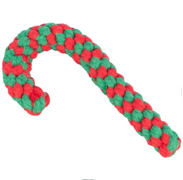 Іграшка Trixie Playing Rope Candy Cane для собак, різдвяна тростина-карамель, з канату, 19 см