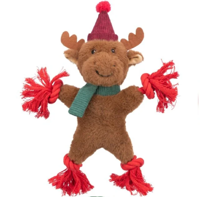 Игрушка Trixie Reindeer для собак, рождественский олень, плюш/канат, 32 см