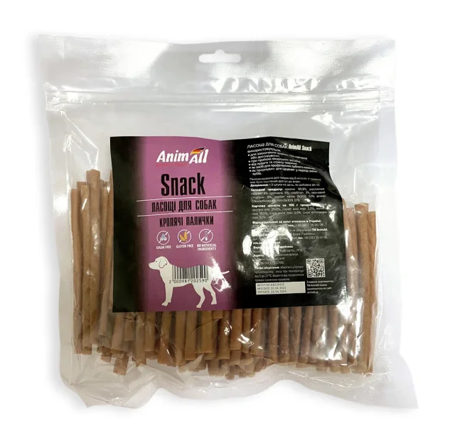 Ласощі AnimAll Snack для собак, кролячі палички, 150 г