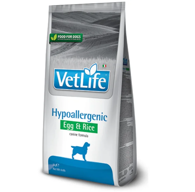Сухий корм Farmina Vet Life Hypoallergenic EGG & RICE для собак, дієтичне харчування при харчовій алергії, 2 кг