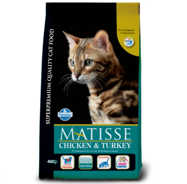 Сухий корм Farmina MATISSE CHICKEN & TURKEY для кішок, з куркою та індичкою, 400 г