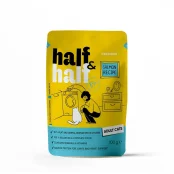 Влажный корм Half&Half для взрослых кошек, кусочки с лососем в желе, пауч, 100 г