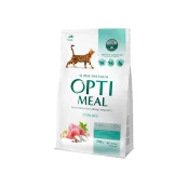 Сухой корм Optimeal для стерилизованных кошек и кастрированных котов, индейка и овес, 700 г