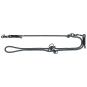 Повідець Trixie Soft Rope для собак, регульований, розмір S-XL, 2 м/10 мм, чорний/сірий