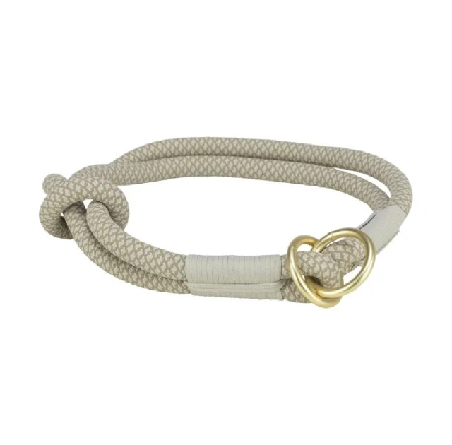 Ошейник-удавка Trixie Soft Rope для собак, размер S-M, 40 см/10мм, серый/светло-серый