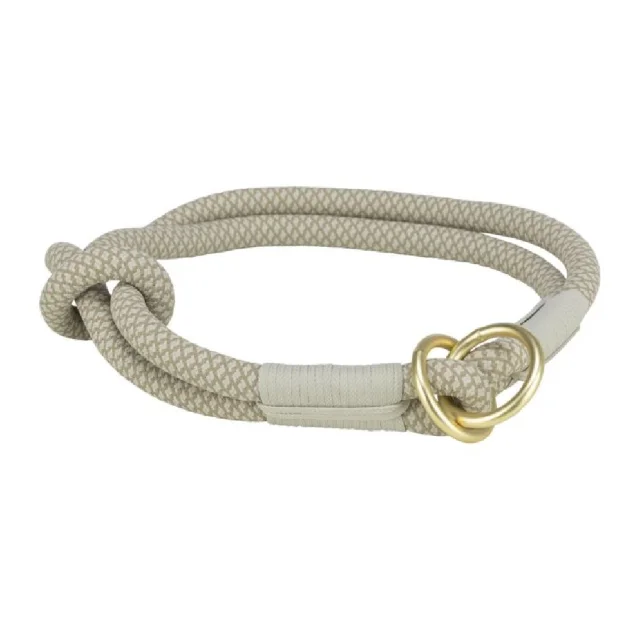 Ошейник-удавка Trixie Soft Rope для собак, размер L-XL, 55 см/10мм, серый/светло-серый