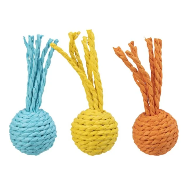 Іграшка Trixie Rattling Ball куля-брязкальце, для котів, паперова мотузка, 4×11 см