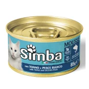 Влажный корм Monge Simba Cat Wet для кошек, с тунцем и океанической рыбой, 85 г