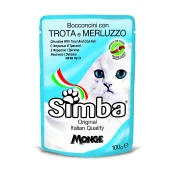 Влажный корм Monge Simba Cat Wet для кошек, с форелью и треской, 100 г