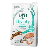 Беззерновий сухий корм Optimeal Beauty Fitness для стерилізованих кішок та кастрованих котів, 1.5 кг