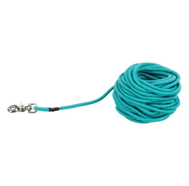 Поводок Trixie для собак, тросовый с карабином, круглый, S-L, 5м/6мм, океан