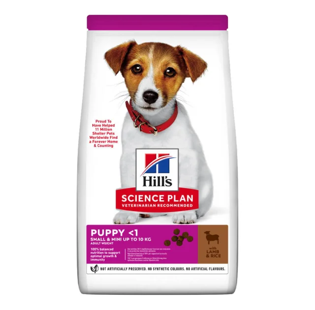 Сухий корм Hill's Science Plan Puppy Small & Mini Lamb & Rice для цуценят, з ягням та рисом, 1.5 кг