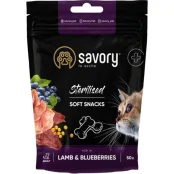 М'які ласощі Savory Sterilised Snack для стерилізованих кішок, ягнят та чорниці, 50 г