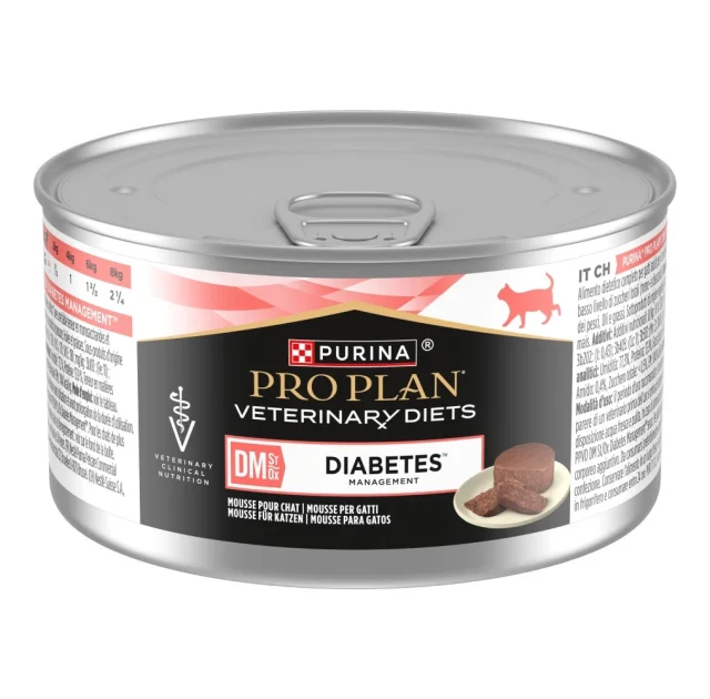 Влажный корм Purina Pro Plan Veterinary Diets DM Diabets для взрослых кошек, для регулировки поступления глюкозы, 195 г